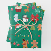 Weihnachtsmusterpapier Geschenkpapier Set (Beispiel)