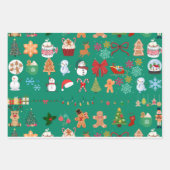 Weihnachtsmusterpapier Geschenkpapier Set (Vorderseite)