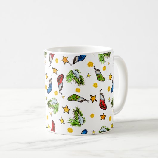 Weihnachtsmustersumie Kaffeetasse (VorderseiteRechts)