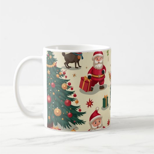 Weihnachtsmustertasse Kaffeetasse (Links)