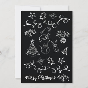 Weihnachtsmusterzeichnungen Feiertagskarte