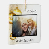 Weihnachtsmütter - das beste Foto der Mama Keramikornament (Rechts)