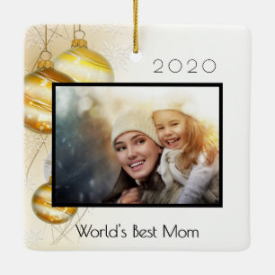 Weihnachtsmütter - das beste Foto der Mama Keramikornament