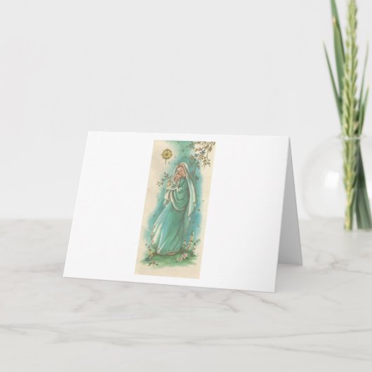 Weihnachtsmutter und Kind Feiertagskarte (Vorderseite)