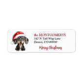 Weihnachtsmütze Dachshund Weihnachten Rücksendeadr (Vorne)