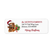 Weihnachtsmütze Irish Setter Rücksendeadresse (Vorne)