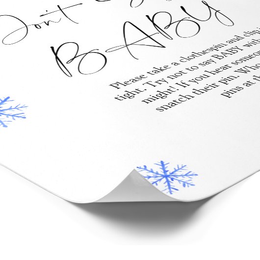 Weihnachtsmütze - Sag nicht, Baby Poster (Ecke)