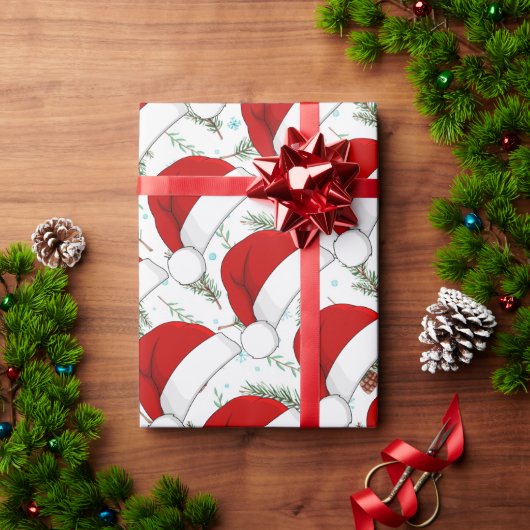 Weihnachtsmützen Geschenkpapier (Feiertagsgeschenk)