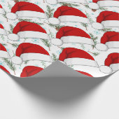 Weihnachtsmützen Geschenkpapier (Ecke)