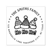Weihnachtsmützen Ho Ho Ho Rücksendeadresse Permastempel (Design)