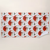 Weihnachtsmützen Strandtuch (Vorderseite)