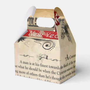 Weihnachtsnachrichten-Bevorzugungs-Kasten Geschenkschachtel
