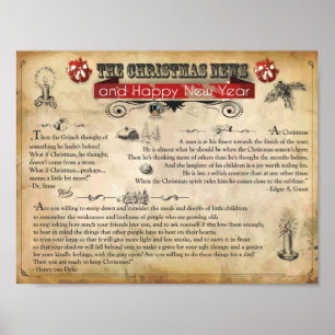 Weihnachtsnachrichten-Plakat (Matt) Poster