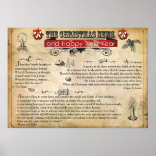 Weihnachtsnachrichtenposter-Papier (Matt) Poster
