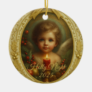 Weihnachtsnacht 2025 – Engel-Andenken-Schmuck Keramik Ornament