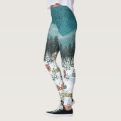 Weihnachtsnacht - Berglandschaft Schneefall Landsc Leggings (Links)