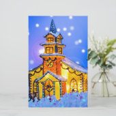 Weihnachtsnacht Briefpapier (Stehend Vorderseite)