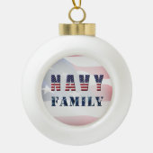 Weihnachtsnacht der Navy Keramik Kugel-Ornament (Vorderseite)