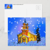 Weihnachtsnacht Feiertagspostkarte (Vorne/Hinten)