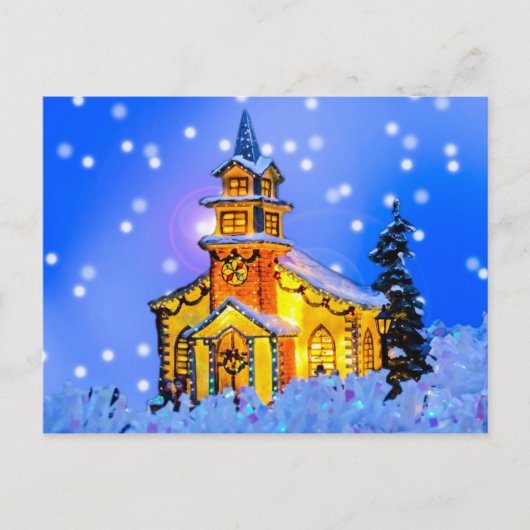 Weihnachtsnacht Feiertagspostkarte (Vorderseite)