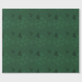 Weihnachtsnacht grüne Farbe Geschenkpapier (Flach)