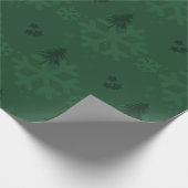 Weihnachtsnacht grüne Farbe Geschenkpapier (Ecke)