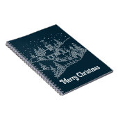 Weihnachtsnacht in der Stadt, Kreuzstickermuster Notizblock (Rechte Seite)