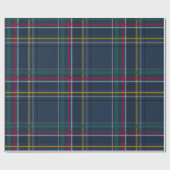 Weihnachtsnacht karierter klassischer Urlaub Geschenkpapier (Flach)