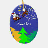 Weihnachtsnacht Keramik Ornament (Hinten)