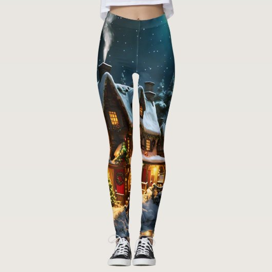 Weihnachtsnacht Leggings (Vorderseite)