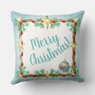 Weihnachtsnacht Märchen. Fantasy Schnee Vintage Kissen
