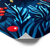 Weihnachtsnacht mit Schnee Poster (Ecke)