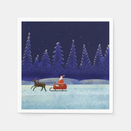 Weihnachtsnacht Serviette (Vorderseite)