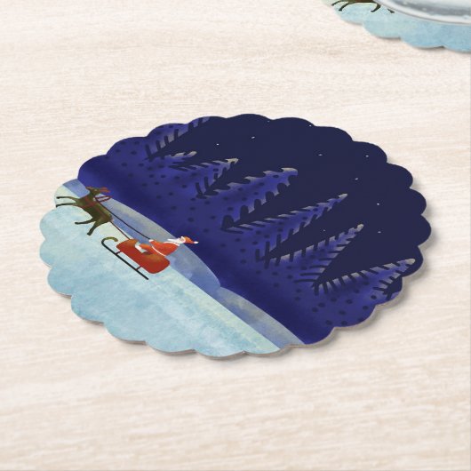 Weihnachtsnacht Untersetzer (angewinkelt)