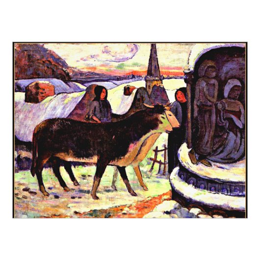 Weihnachtsnacht von Paul Gauguin Fotodruck (Vorne)