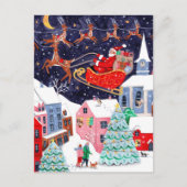 Weihnachtsnacht vor Weihnachten Nordisches Dorf (Vorderseite)