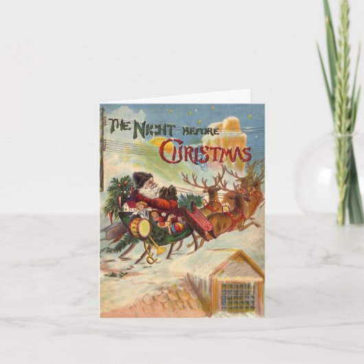 Weihnachtsnacht vor Weihnachten Vielen Dank Karte (Vorderseite)