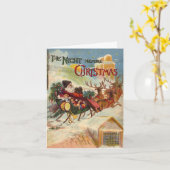 Weihnachtsnacht vor Weihnachten Vielen Dank Karte (Gelbe Blume)