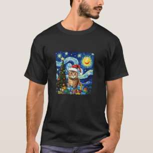 Weihnachtsnacht Weihnachtsabend Weihnachtskat Van T-Shirt