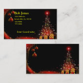 Weihnachtsnachtmärchenland-Rot-Set Visitenkarte (Vorne/Hinten)