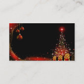 Weihnachtsnachtmärchenland-Rot-Set Visitenkarte (Rückseite)