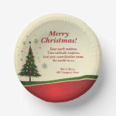 Weihnachtsnachts-Party für Unternehmen oder Gruppe Pappteller (Vorderseite)