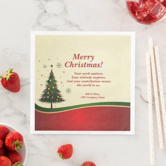 Weihnachtsnachts-Party für Unternehmen oder Gruppe Serviette (Beispiel)