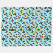 Weihnachtsnachtscreme Fleece Blanket (Vorderseite (Horizontal))