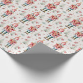 Weihnachtsnachtsernährungsmuster Geschenkpapier (Ecke)