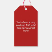 Weihnachtsnachtsgeschenk Geschenkanhänger (Rückseite)