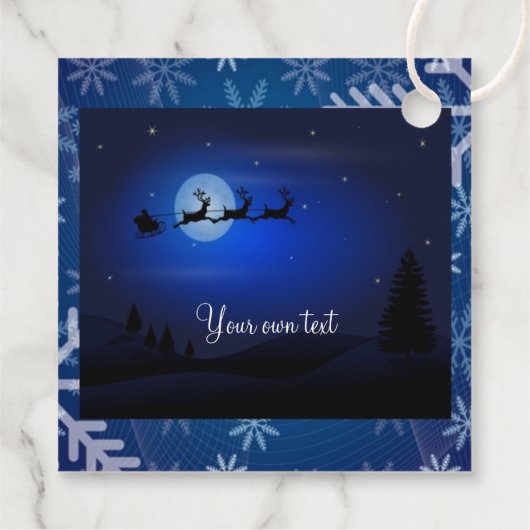 Weihnachtsnachtsgeschenk-Tags Geschenkanhänger (Rückseite)