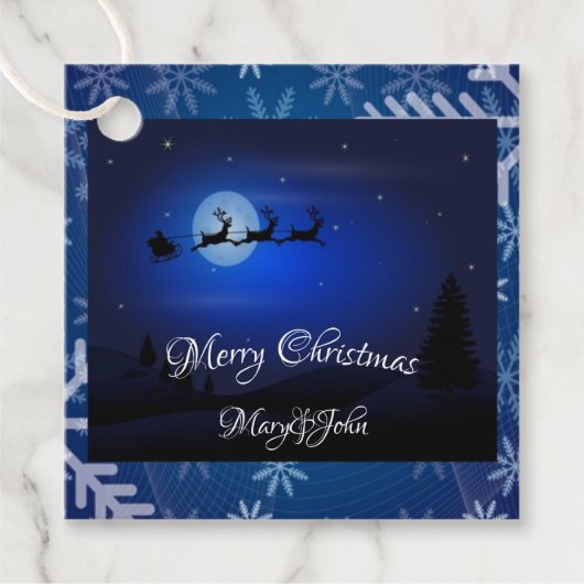 Weihnachtsnachtsgeschenk-Tags Geschenkanhänger (Vorderseite)