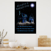 Weihnachtsnachtsgrüße - Personalisiert Poster (Küche)