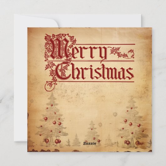 Weihnachtsnachtskarte Feiertagskarte (Rückseite)